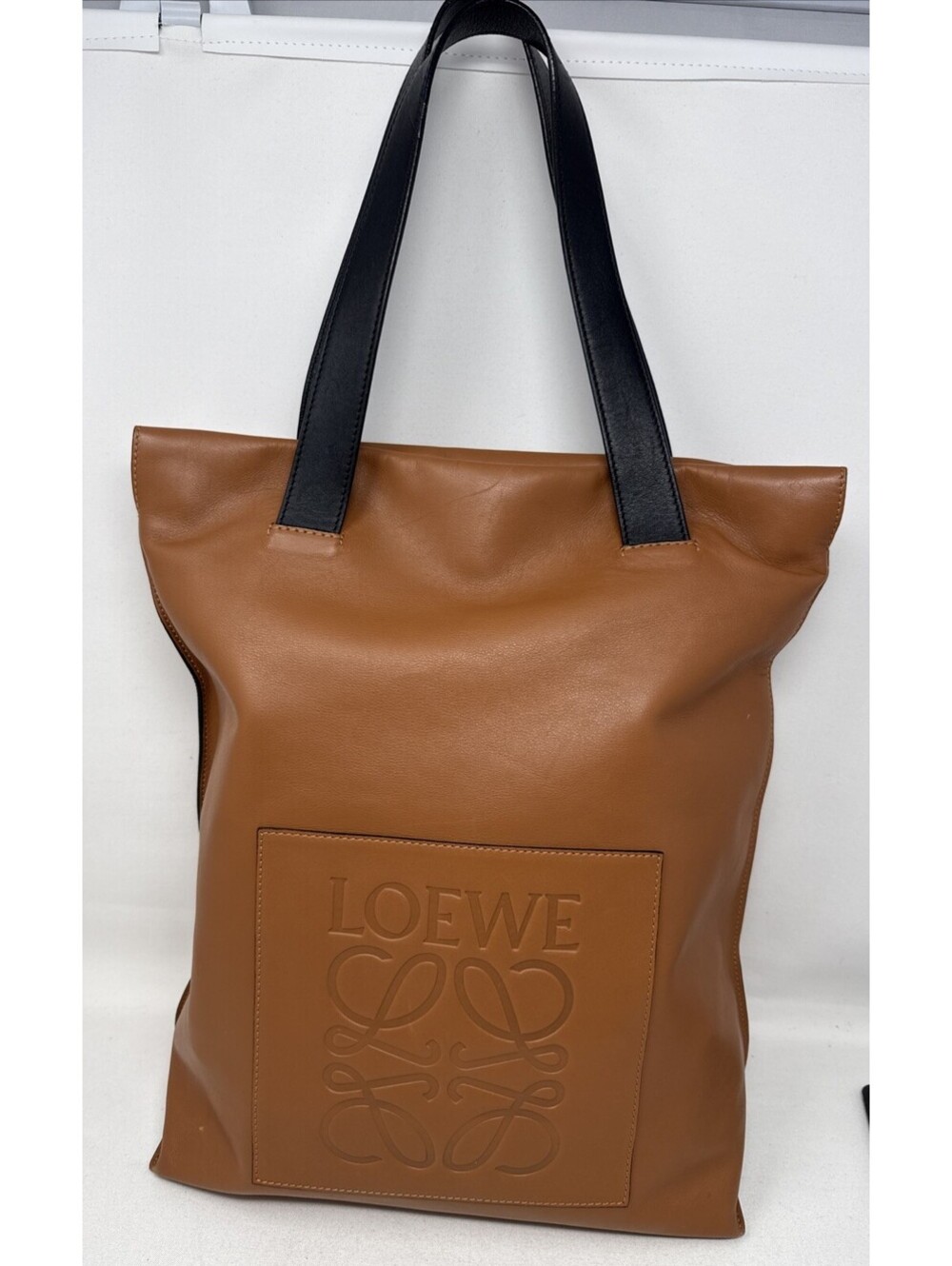 LOEWE Leather Anagram Shopper Tote